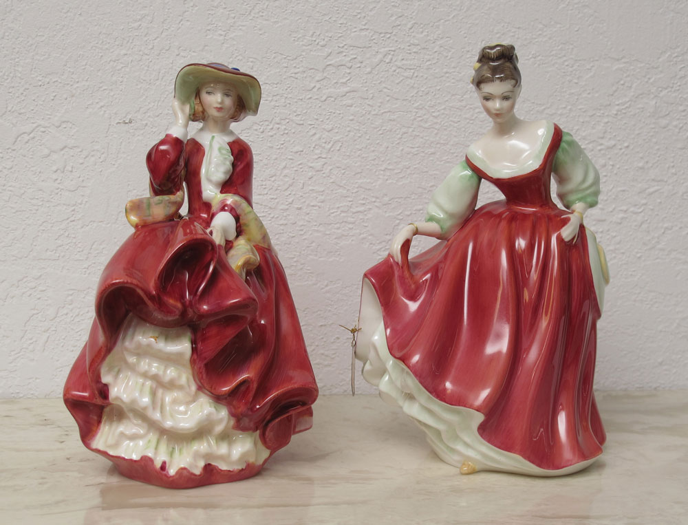 2 ROYAL DOULTON FIGURINES: 1) TOP OF
