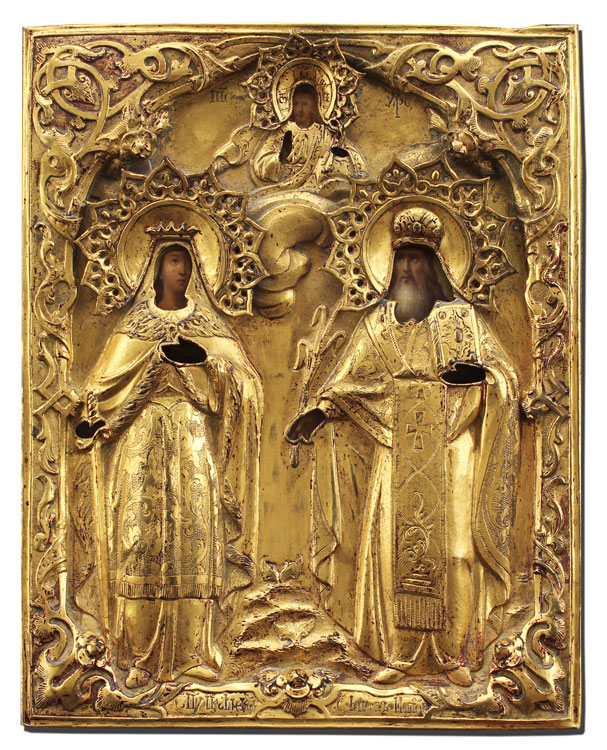 LATE 19TH C RUSSIAN ICON: Oil/Wood