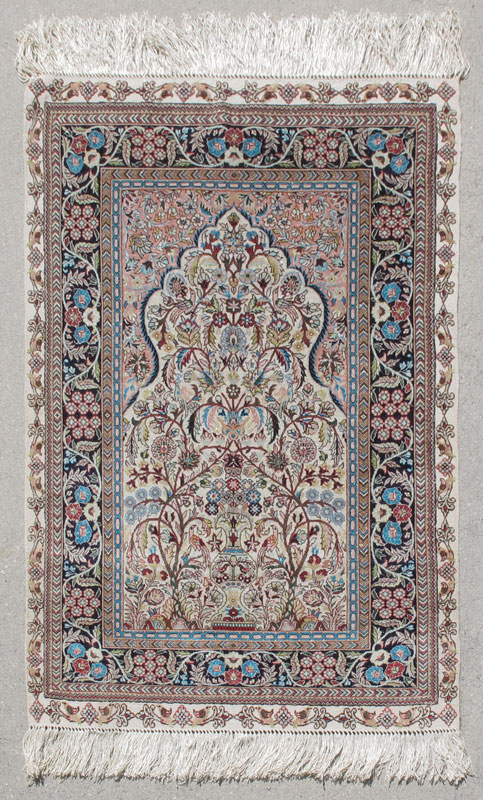 TURKISH HEREKE HAND KNOTTED SILK 149298