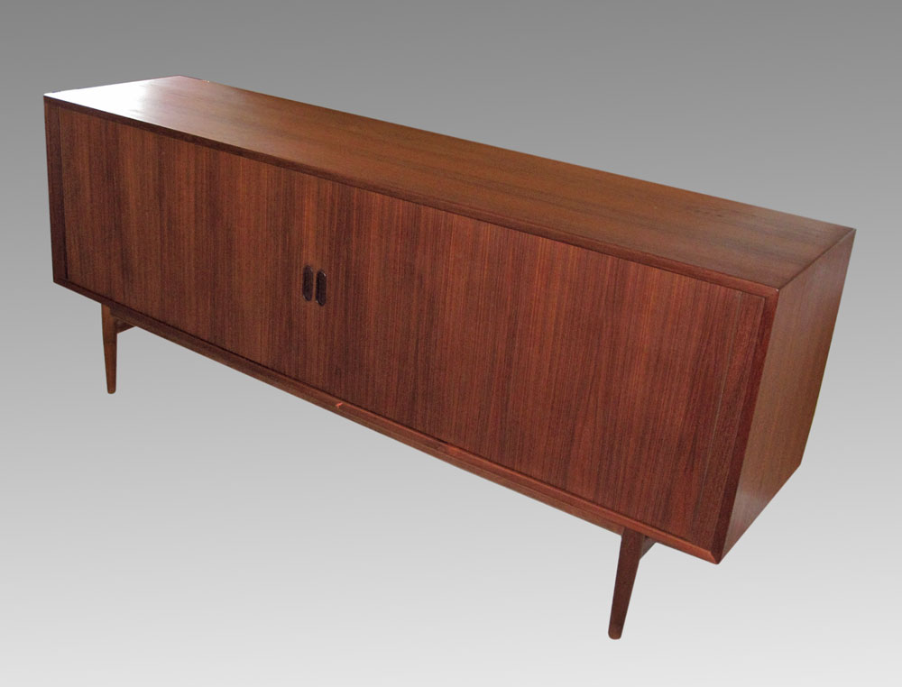 DANISH MODERN TAMBOUR TEAK CREDENZA