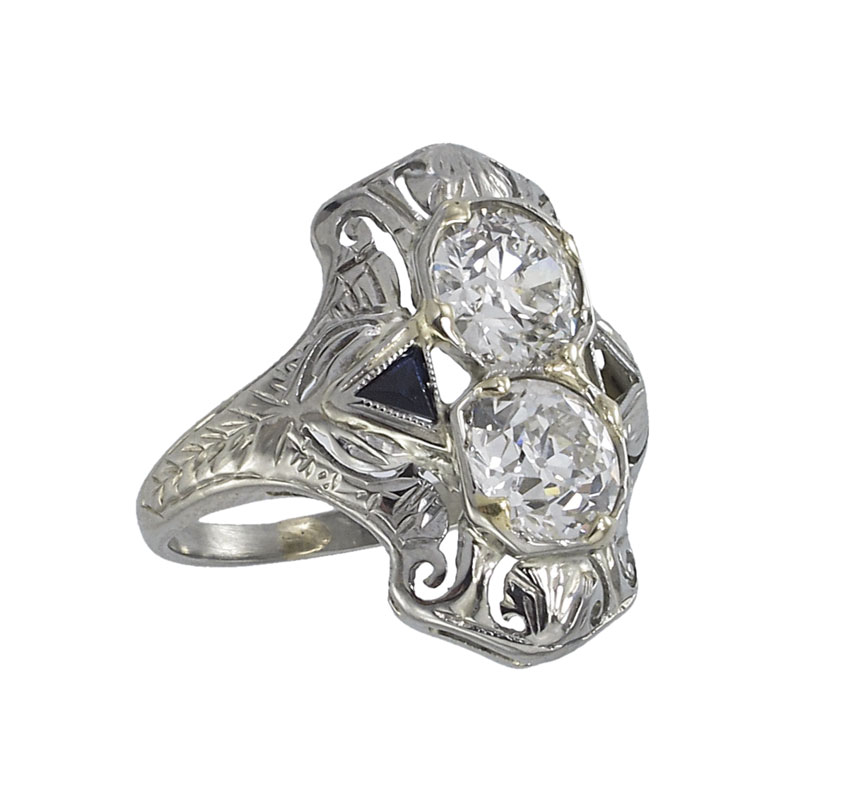 18k ANTIQUE 1 85 CT DIAMOND RING 14929a