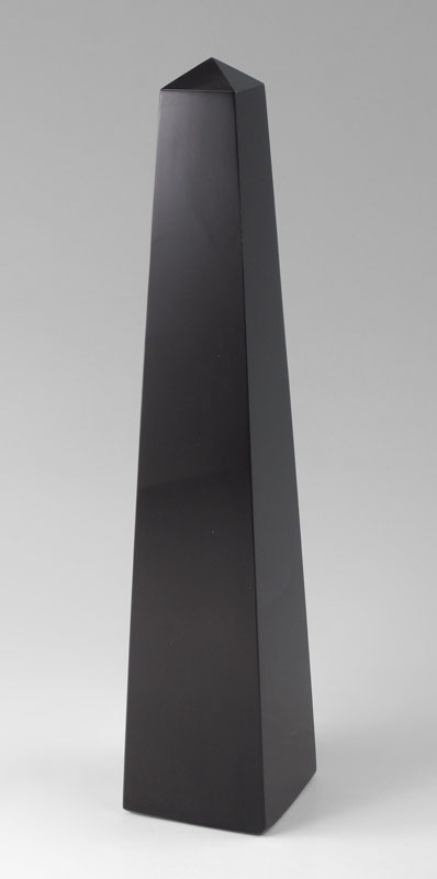 MURANO VENINI BLACK GLASS OBELISK  1492bd