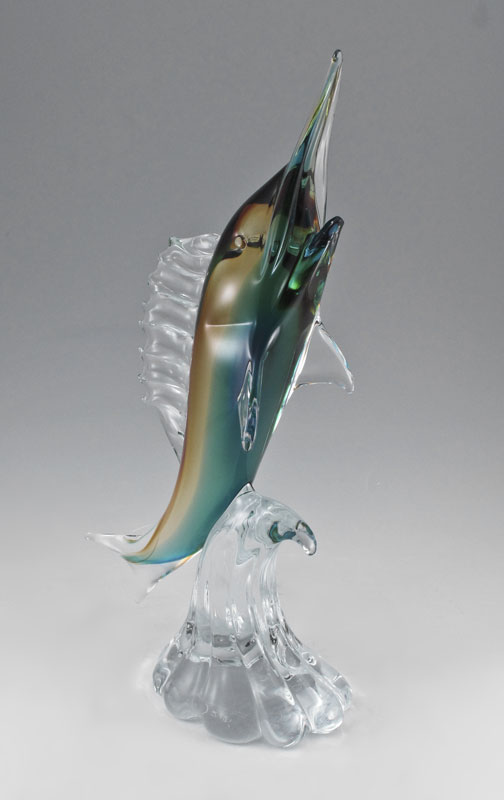 RAGGAZZI MURANO GLASS SWORD FISH 1492bb