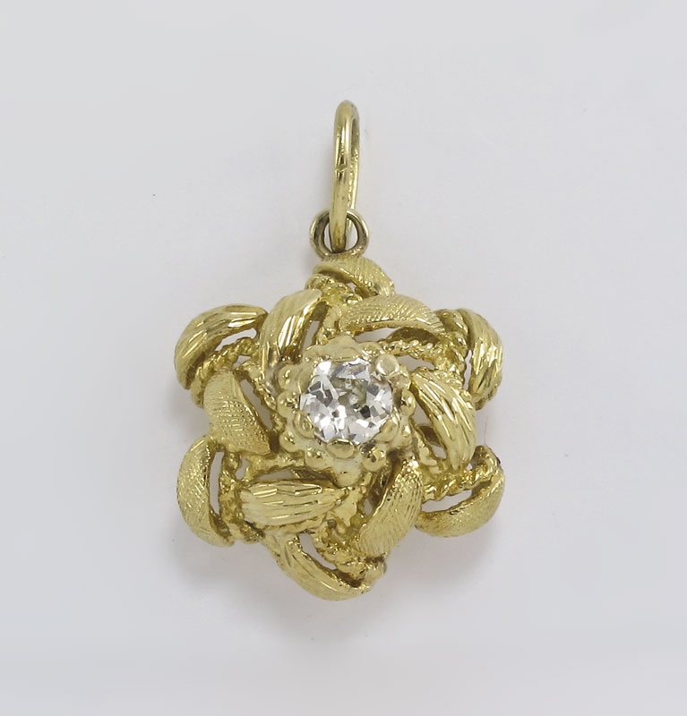 18K PENDANT CHARM WITH 35 CT OLD 1492e7