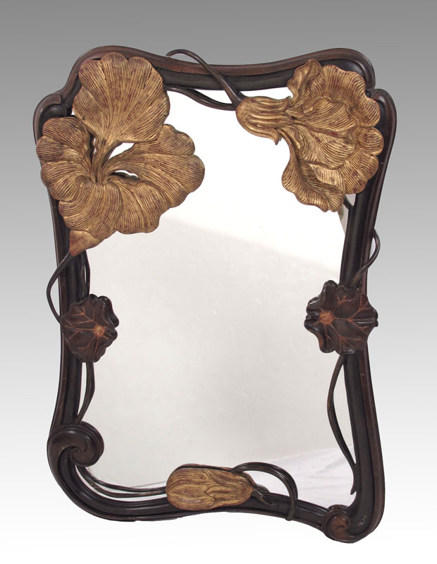 ART NOUVEAU STYLE CARVED WOOD MIRROR  149300