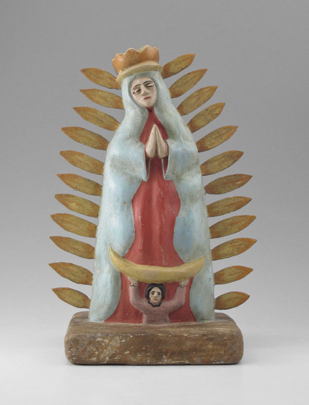 OUR LADY OF GUADALUPE SANTOS: Carved