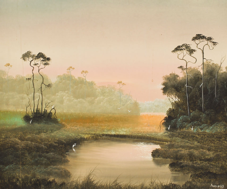 EVERGLADES LANDSCAPE SIGNED ARNOLD  149345