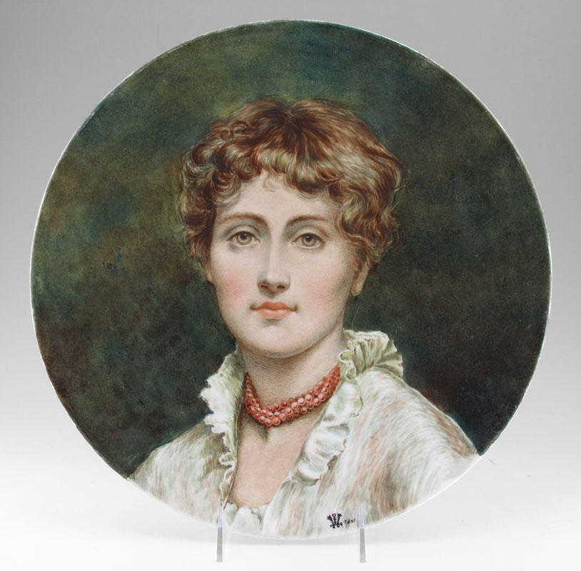 HAND PAINTED MINTON CHARGER Portrait 1493aa