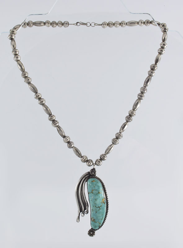 J. MARTINEZ INDIAN SILVER NECKLACE: