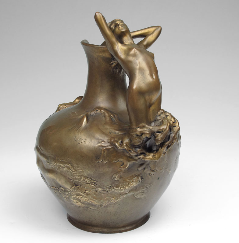 SUSSE FRERES BRONZE VASE SIGNED