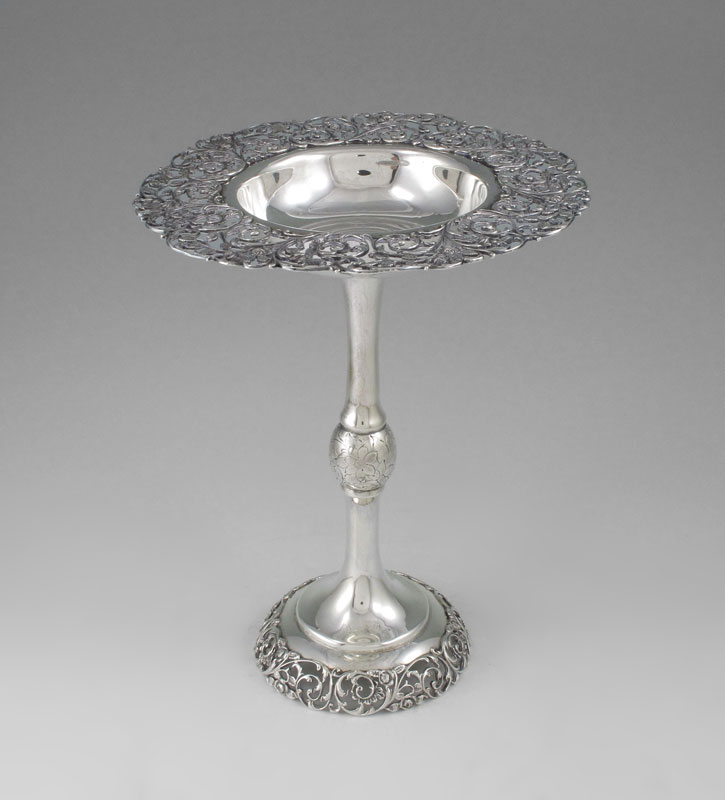 GORHAM RETICULATED STERLING COMPOTE: