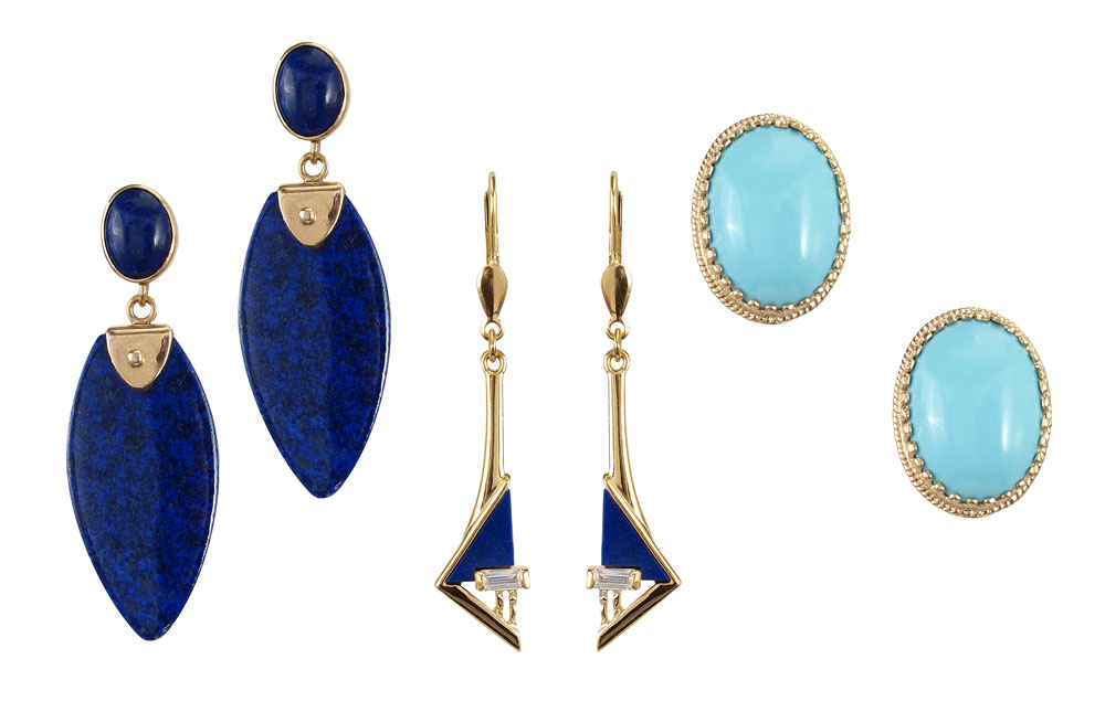 3 SETS OF TURQUOISE AND LAPIS EARRINGS  149467