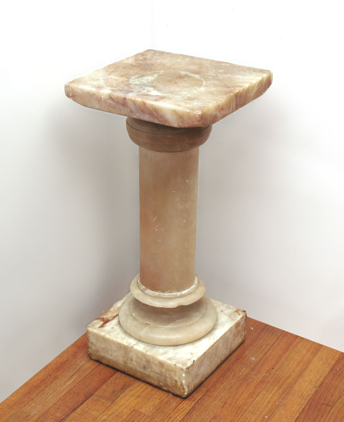 HEAVY CARVED MARBLE PEDESTAL Thick 14948c