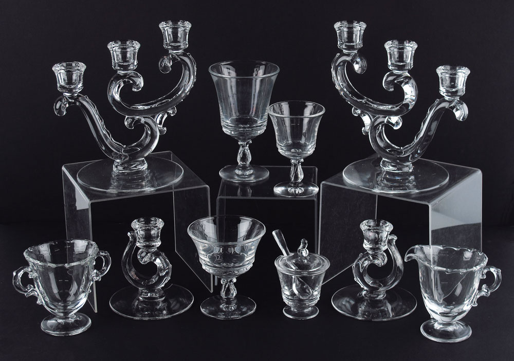 FOSTORIA CENTURY PRESSED GLASS: Approx.