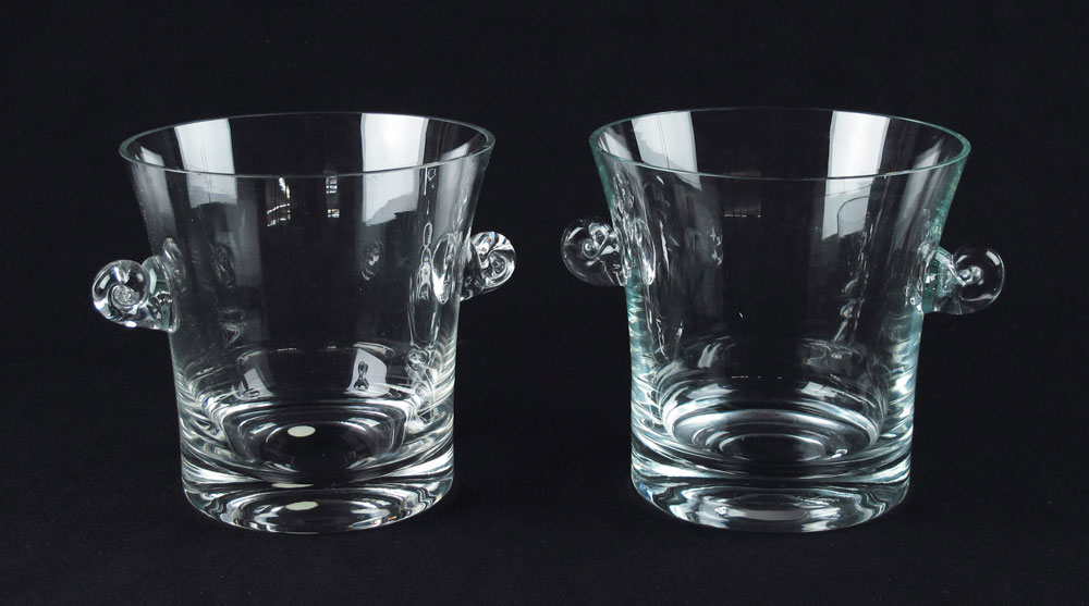 TWO TIFFANY & CO CRYSTAL CHAMPAGNE /