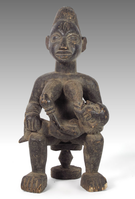 CARVED AFRICAN YORUBA MATERNITY 14956b