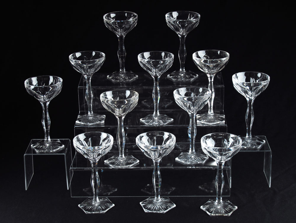 12 BACCARAT QUALITY CRYSTAL STEMS  149586