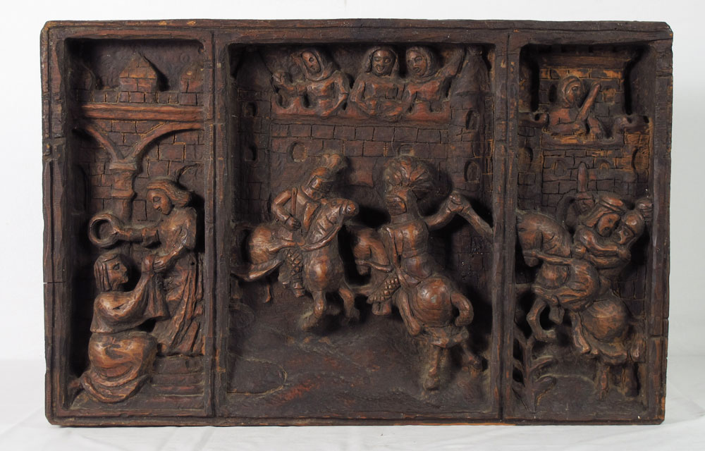 CARVED AFRICAN MEDIEVAL WOOD CARVING: