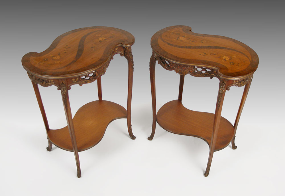 MATCHED PAIR VICTORIAN CARVED STANDS: