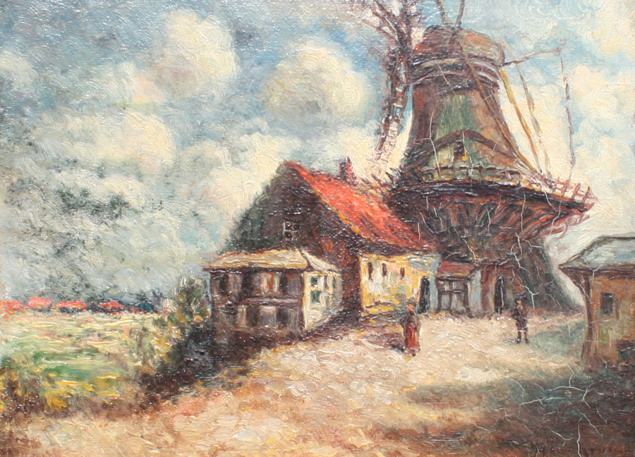 LANDSCAPE WITH WINDMILL AND FIGURES
