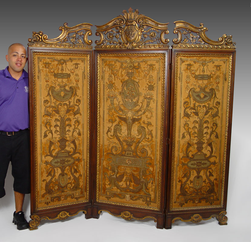 THREE PANEL METALLIC EMBROIDERED 1495fb