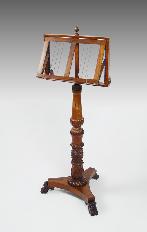 VICTORIAN CARVED WALNUT MUSIC STAND  14964b