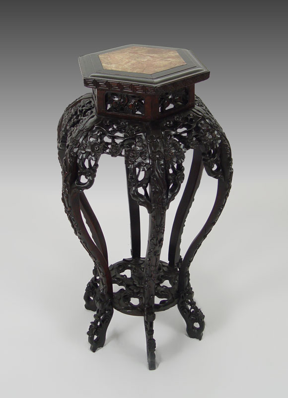 CHINESE CARVED ROSEWOOD FERN STAND  149682