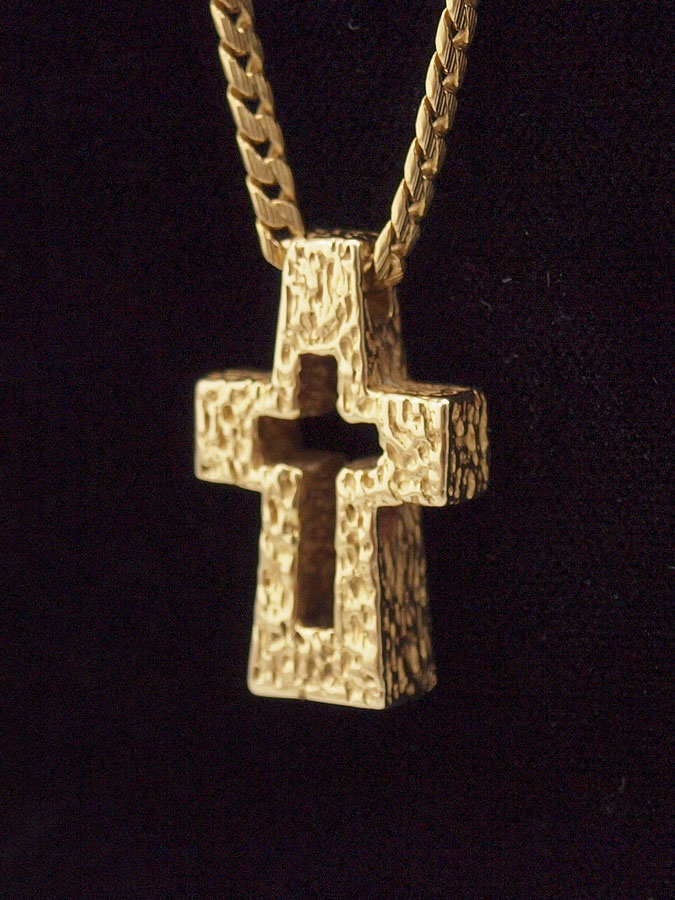 14K CROSS AND CHAIN 14K yellow 1496d1