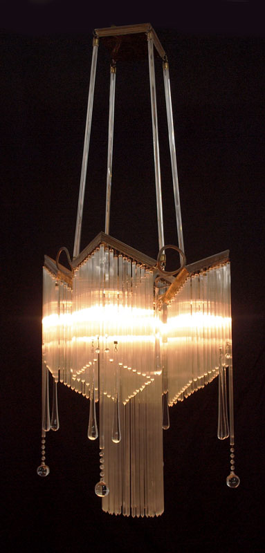 ART DECO CHANDELIER Square form 1496fa