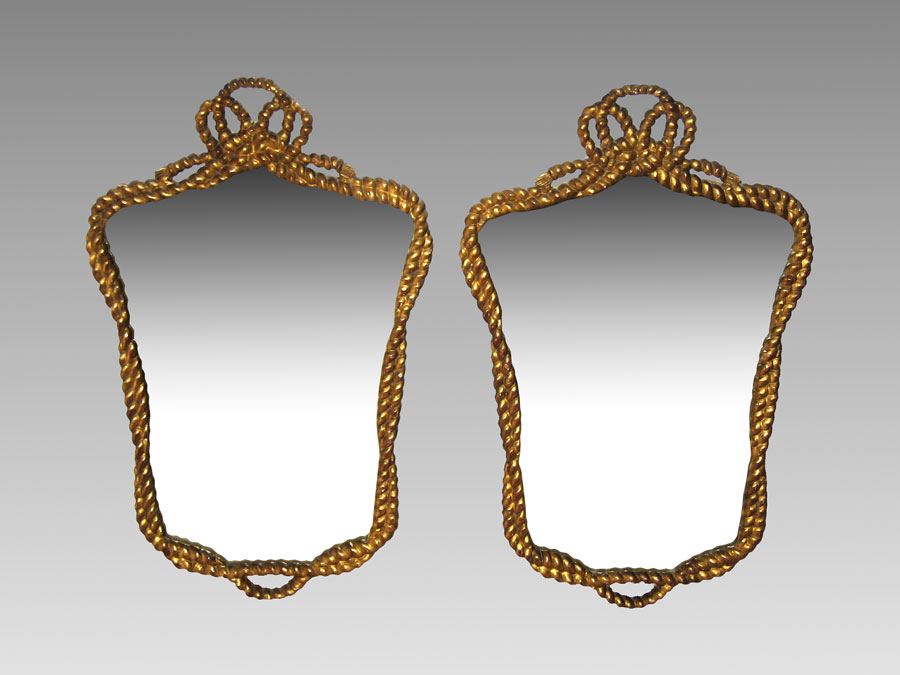 PAIR ITALIAN GILT WOOD MIRRORS  149713