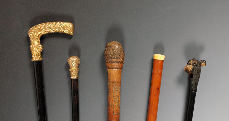 COLLECTION OF 5 CANES WALKING 14975a