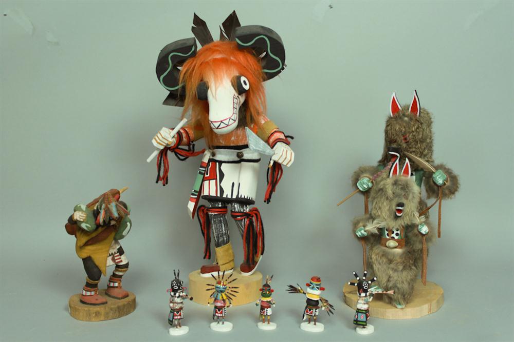 A LEFT HANDED KACHINA WOLF DANCER 147283