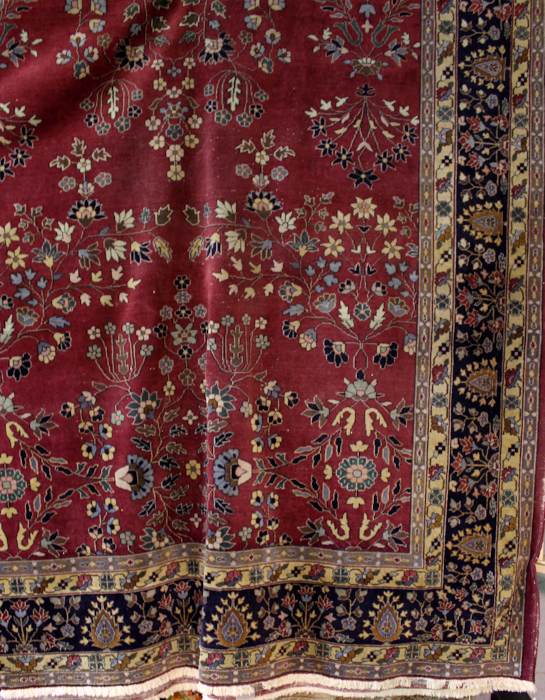 INDO PERSIAN CARPET burgundy blue