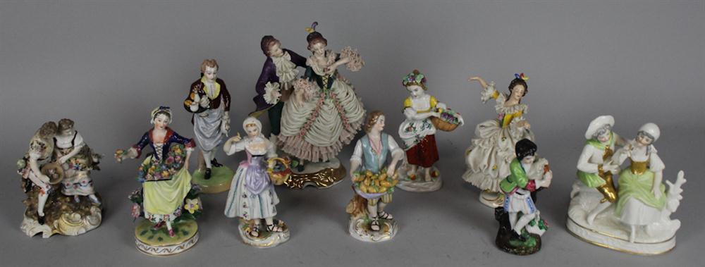 TEN ASSORTED CONTINENTAL PORCELAIN 1472e5