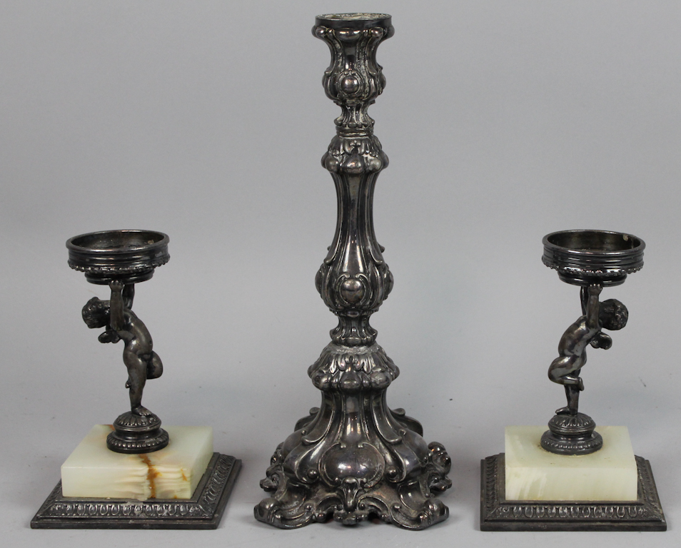 TWO PAIRPOINT SILVERPLATED STANDS