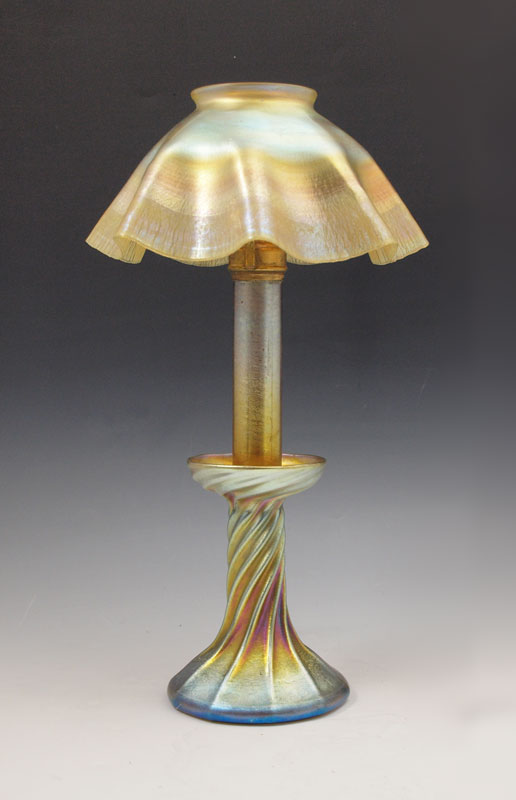 TIFFANY FAVRILE GLASS CANDLE LAMP  147337