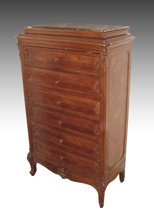 TURN OF THE CENTURY FRENCH 6 DRAWER 14733f