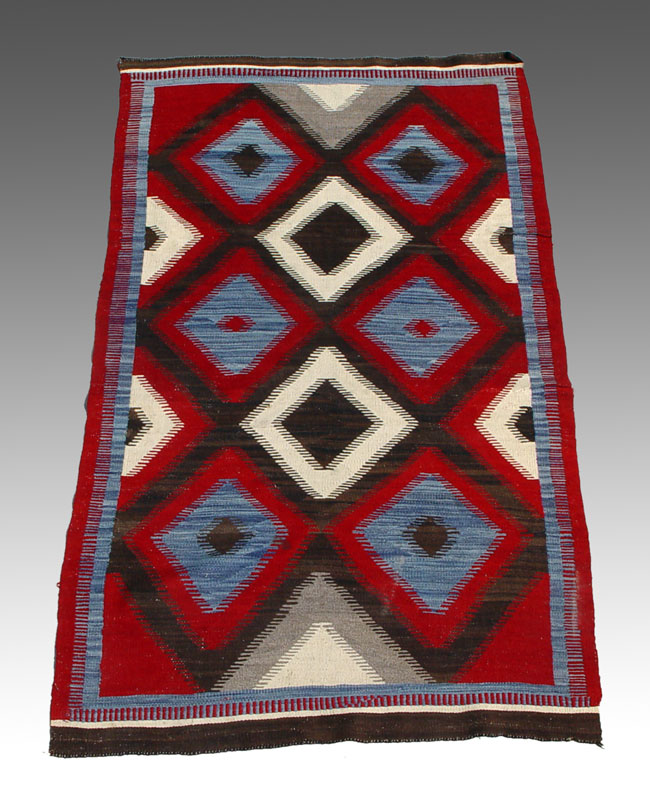 NAVAJO RUG Vibrant red blue and 147375