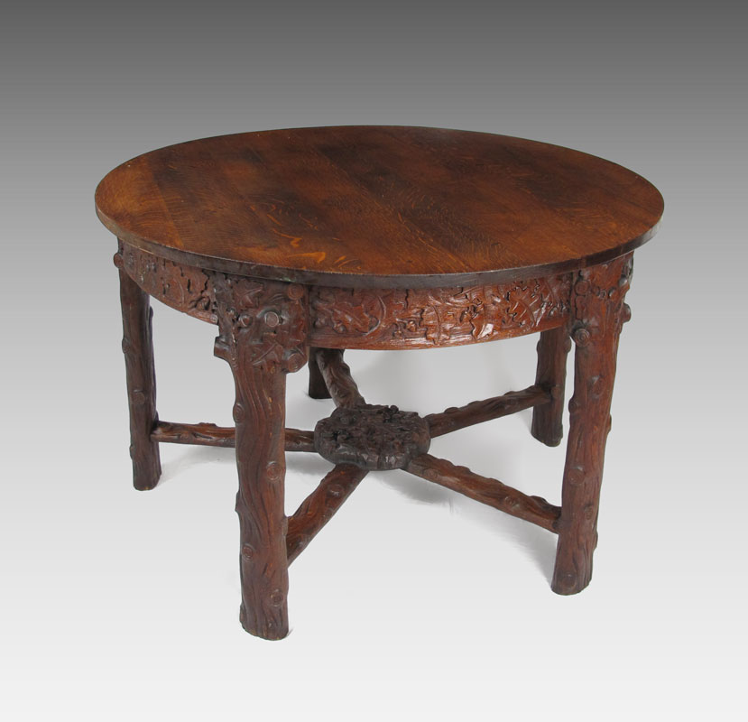 BLACK FOREST CARVED TABLE: A very