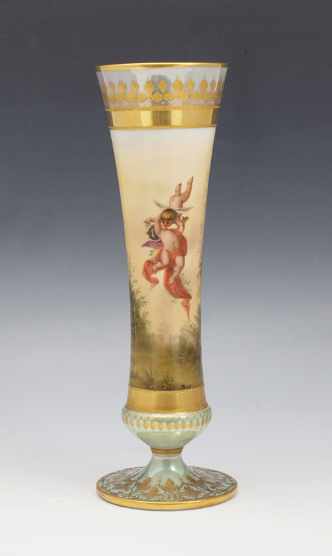 ROYAL VIENNA HAND PAINTED VASE: