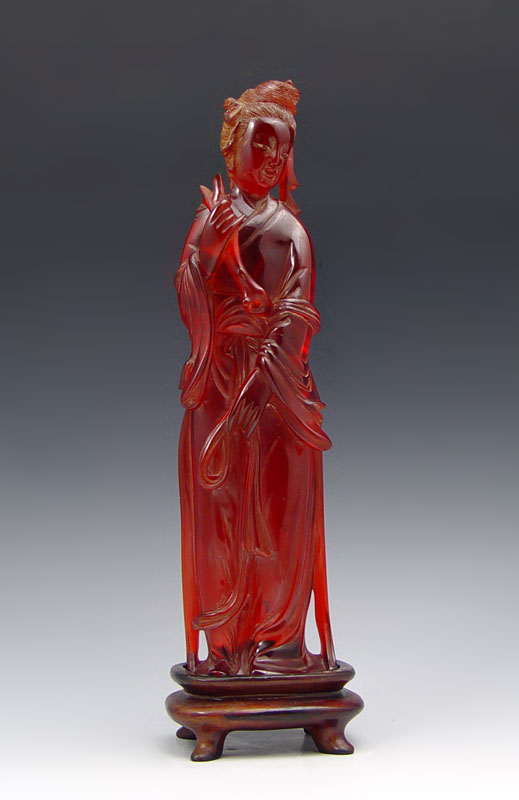 CHERRY AMBER QUAN YIN STAND  1473d7