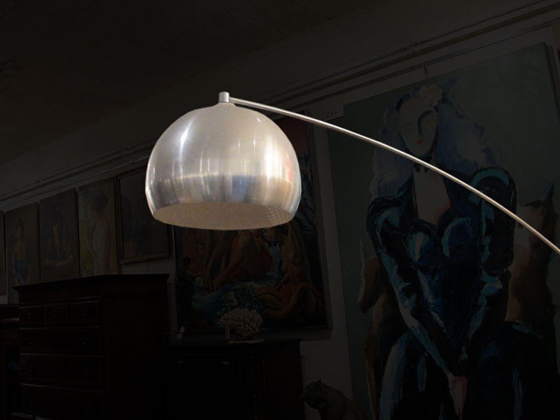 MID CENTURY ARCHED FLOOR LAMP: