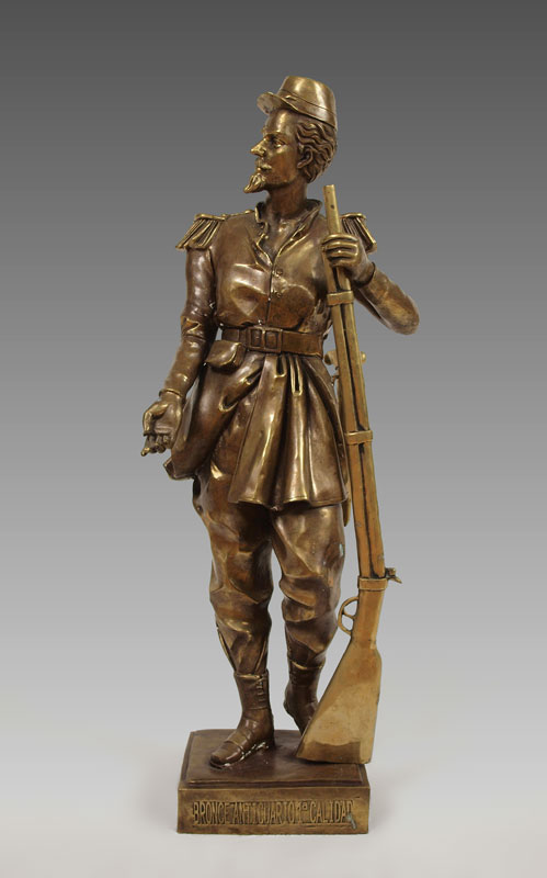 LARGE BRONZE CIVIL WAR SOLDIER: