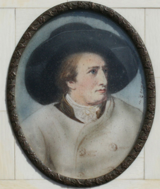 MINIATURE WATERCOLOR ON IVORY PORTRAIT 147428