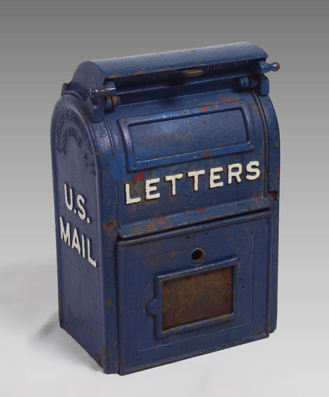 VINTAGE CAST IRON US LETTER BOX  1474af