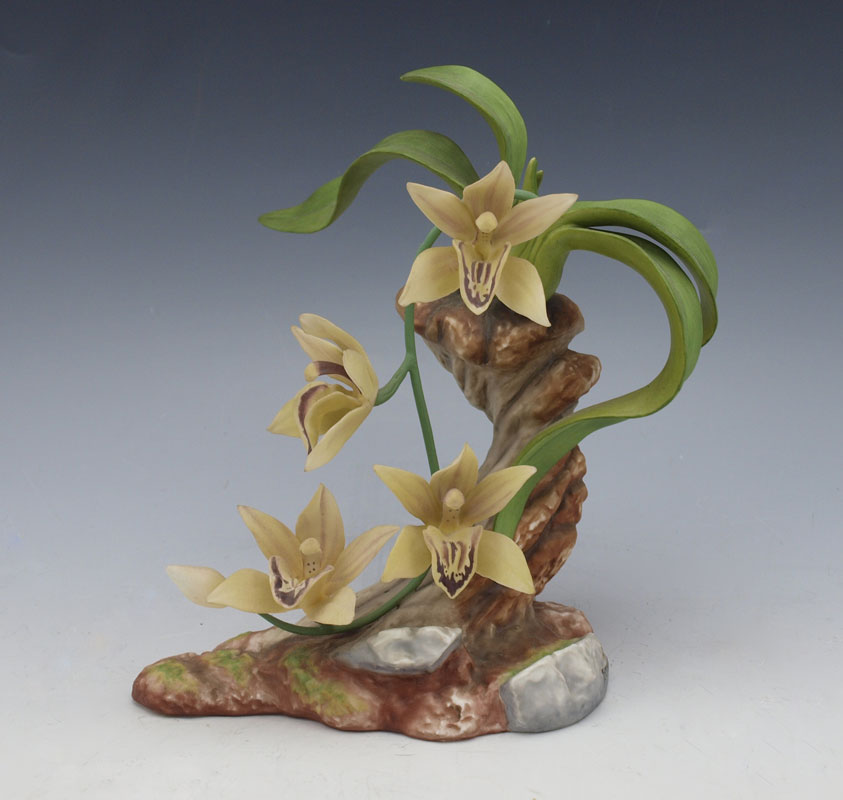 BOEHM PORCELAIN YELLOW ORCHID: