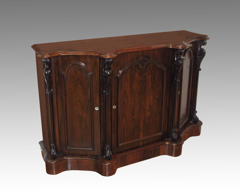VICTORIAN ROSEWOOD SIDE CABINET  147516