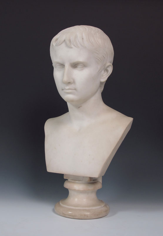 19TH CENTURY CARVED MARBLE BUST