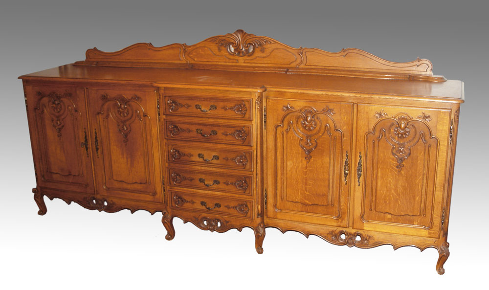 COUNTRY FRENCH OAK SIDEBOARD Carved 14752d