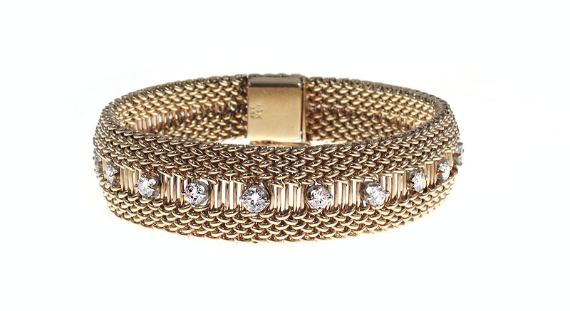 2 25 CTW DIAMOND MESH BRACELET  14753a